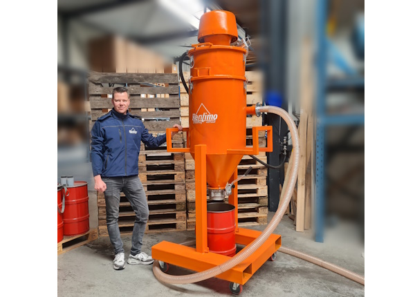 Perslucht industriële stofzuiger zware stoffen Rentimo voorkant Norclean