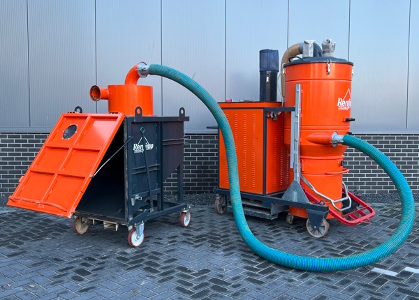 Stofzuiger voor het veilig opzuigen van stof in explosiegevaarlijke omgevingen