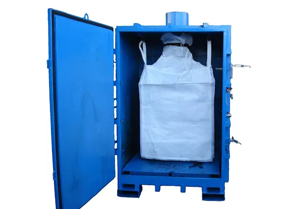 Big Bag cycloon voorafscheider hurenom spouw leeg te zuigen