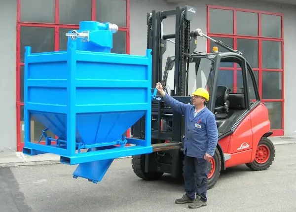 Cycloon voorafscheider Rentimo huur 1 kuub inhoud heftruck