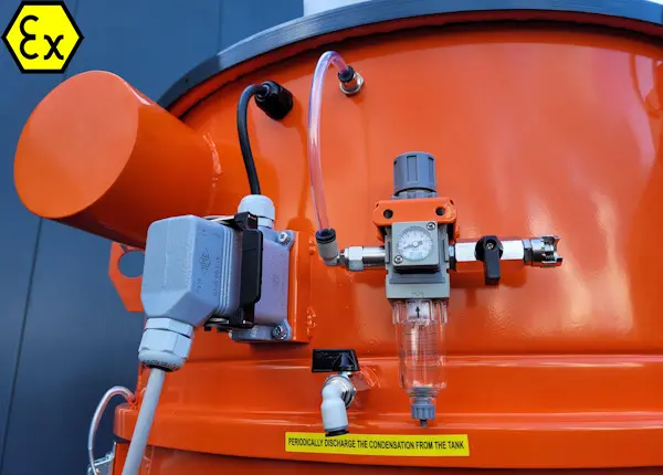 Dankzij dit pneumatische filtersysteem worden de filters automatisch schoongehouden