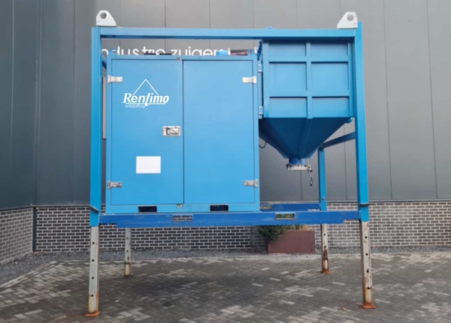 industriele straalstofzuiger met hopper voor big bags